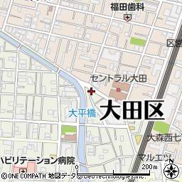 東京都大田区西蒲田1丁目1-21周辺の地図