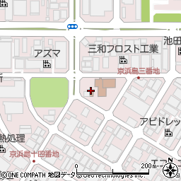 東京都産業労働局　京浜島勤労者厚生会館周辺の地図