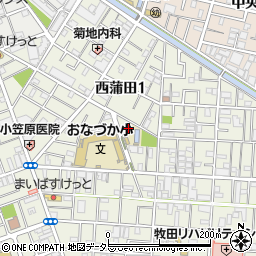 東京都大田区西蒲田1丁目18-19周辺の地図