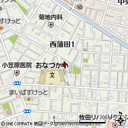 東京都大田区西蒲田1丁目18-20周辺の地図