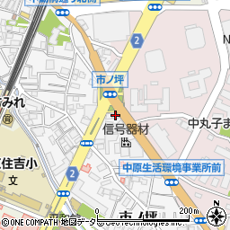 神奈川県川崎市中原区市ノ坪147周辺の地図