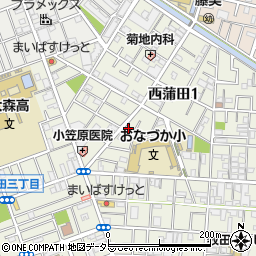 東京都大田区西蒲田1丁目20-12周辺の地図