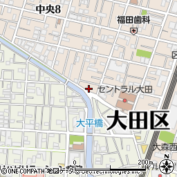 東京都大田区中央8丁目24周辺の地図