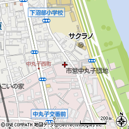 神奈川県川崎市中原区中丸子425周辺の地図