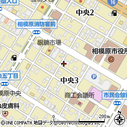 神奈川県相模原市中央区中央3丁目7-16周辺の地図