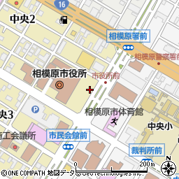 横浜銀行相模原市役所本館前 ＡＴＭ周辺の地図