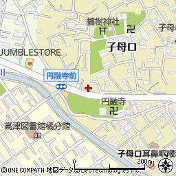 神奈川県川崎市高津区子母口75周辺の地図