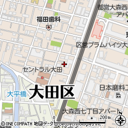 東京都大田区中央8丁目44周辺の地図