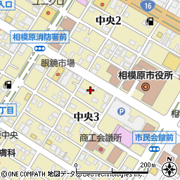 神奈川県相模原市中央区中央3丁目7-3周辺の地図