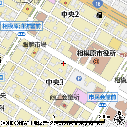 神奈川県相模原市中央区中央3丁目7-5周辺の地図