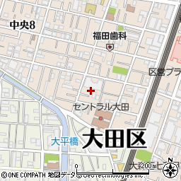 東京都大田区中央8丁目32周辺の地図