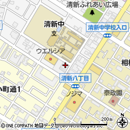 清新斎場周辺の地図