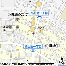 神奈川県相模原市中央区小町通周辺の地図