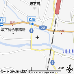 岐阜県中津川市坂下1671周辺の地図