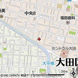 東京都大田区中央8丁目23周辺の地図
