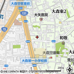 東京都大田区大森東2丁目23-4周辺の地図