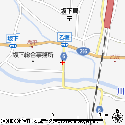 岐阜県中津川市坂下1668周辺の地図