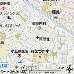 東京都大田区西蒲田1丁目12-9周辺の地図