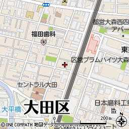 東京都大田区中央8丁目43周辺の地図
