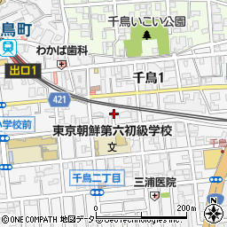 東京都大田区千鳥1丁目25周辺の地図