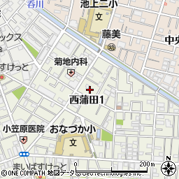 東京都大田区西蒲田1丁目8-11周辺の地図