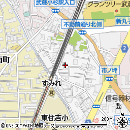 神奈川県川崎市中原区市ノ坪90-2周辺の地図
