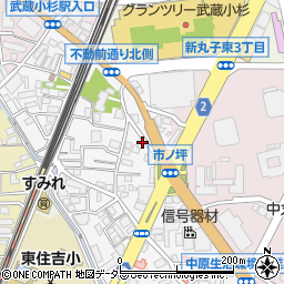 神奈川県川崎市中原区市ノ坪132周辺の地図