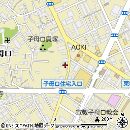 神奈川県川崎市高津区子母口236周辺の地図