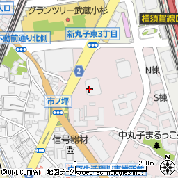 神奈川県川崎市中原区中丸子112周辺の地図