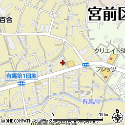 川崎有馬郵便局 ＡＴＭ周辺の地図