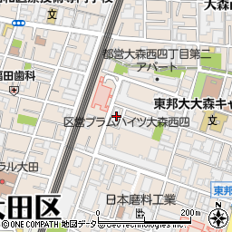 東京都大田区大森西4丁目18-37周辺の地図