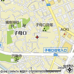 神奈川県川崎市高津区子母口44周辺の地図