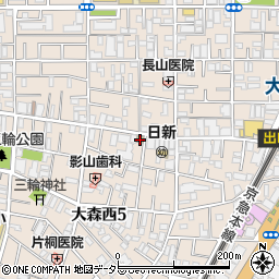 セブンイレブン大田区大森町店周辺の地図