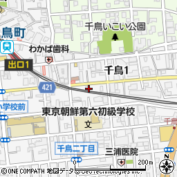 東京都大田区千鳥1丁目17周辺の地図