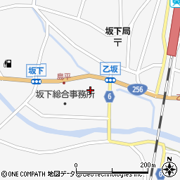 岐阜県中津川市坂下1662周辺の地図