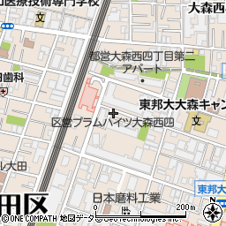 東京都大田区大森西4丁目18-1周辺の地図