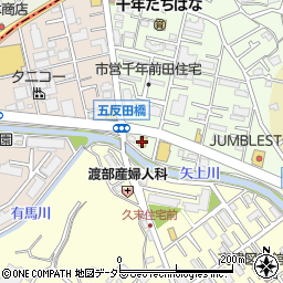 マクドナルド川崎千年店周辺の地図