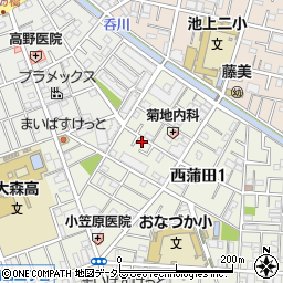 東京都大田区西蒲田1丁目12-3周辺の地図