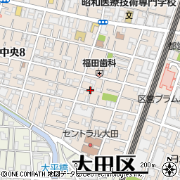 東京都大田区中央8丁目31周辺の地図