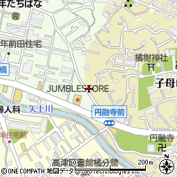 神奈川県川崎市高津区子母口91周辺の地図