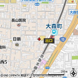 松屋大森町店周辺の地図