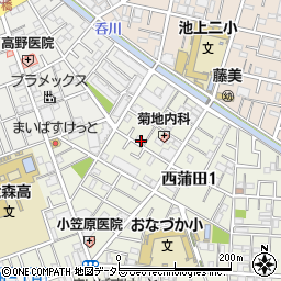 東京都大田区西蒲田1丁目10-13周辺の地図