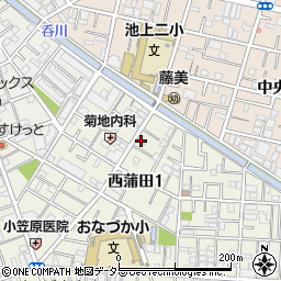 東京都大田区西蒲田1丁目8-19周辺の地図