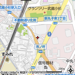 神奈川県川崎市中原区市ノ坪128-1周辺の地図