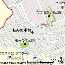 神奈川県横浜市青葉区もみの木台周辺の地図