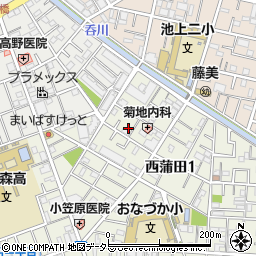 東京都大田区西蒲田1丁目10-11周辺の地図