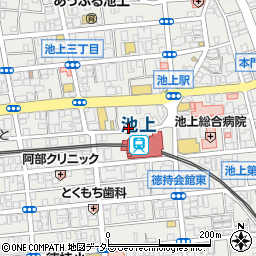株式会社亀屋万年堂　池上店周辺の地図