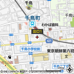 東京都大田区千鳥1丁目21周辺の地図