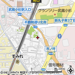神奈川県川崎市中原区市ノ坪47-5周辺の地図
