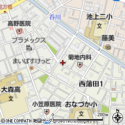 東京都大田区西蒲田1丁目10-15周辺の地図